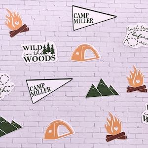 Personalized Confetti Bachelorette party, camping theme, wild in the woods, last trail before the veil, camp bach, bachelorette decorations