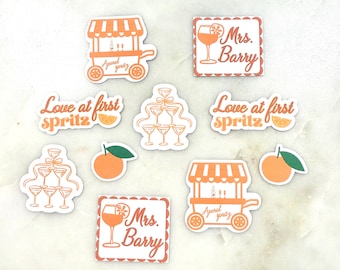 Laatste spritz, aperol spritz vrijgezellenfeest, vrijgezellenfeest, oranje thema, spritzy gevoel, liefde op het eerste spritz, Italiaans thema, zomerbruiloft