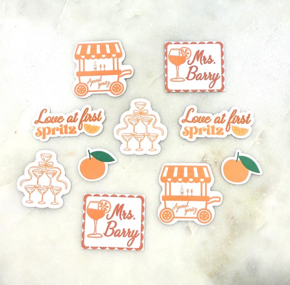 Last spritz, aperol spritz bridal shower, bachelorette, orange theme, feeling spritzy, love at first spritz, italian theme, summer bridal