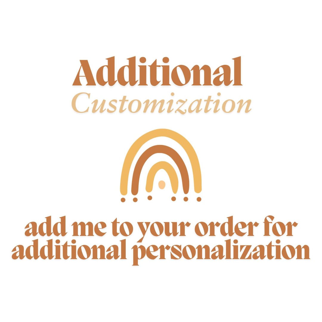 Add Additional Customization to Your Design (add On) - Etsy