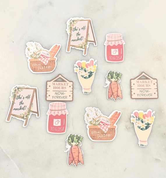 Shes off the market confetti, farmers market bridal Shower Personalized Confetti, fresh off  the market table decorations, bridal farm girl