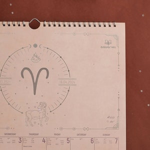Astrology Moon Calendar 2024, Woman Calendar, Moon Phases, Astrological Moon Planner, Daily Planner, Gift For Her, Yoga Studio