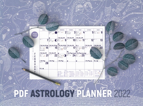 Pdf 2022 Astrology Calendar Monthly Astrological Planner | Etsy Canada