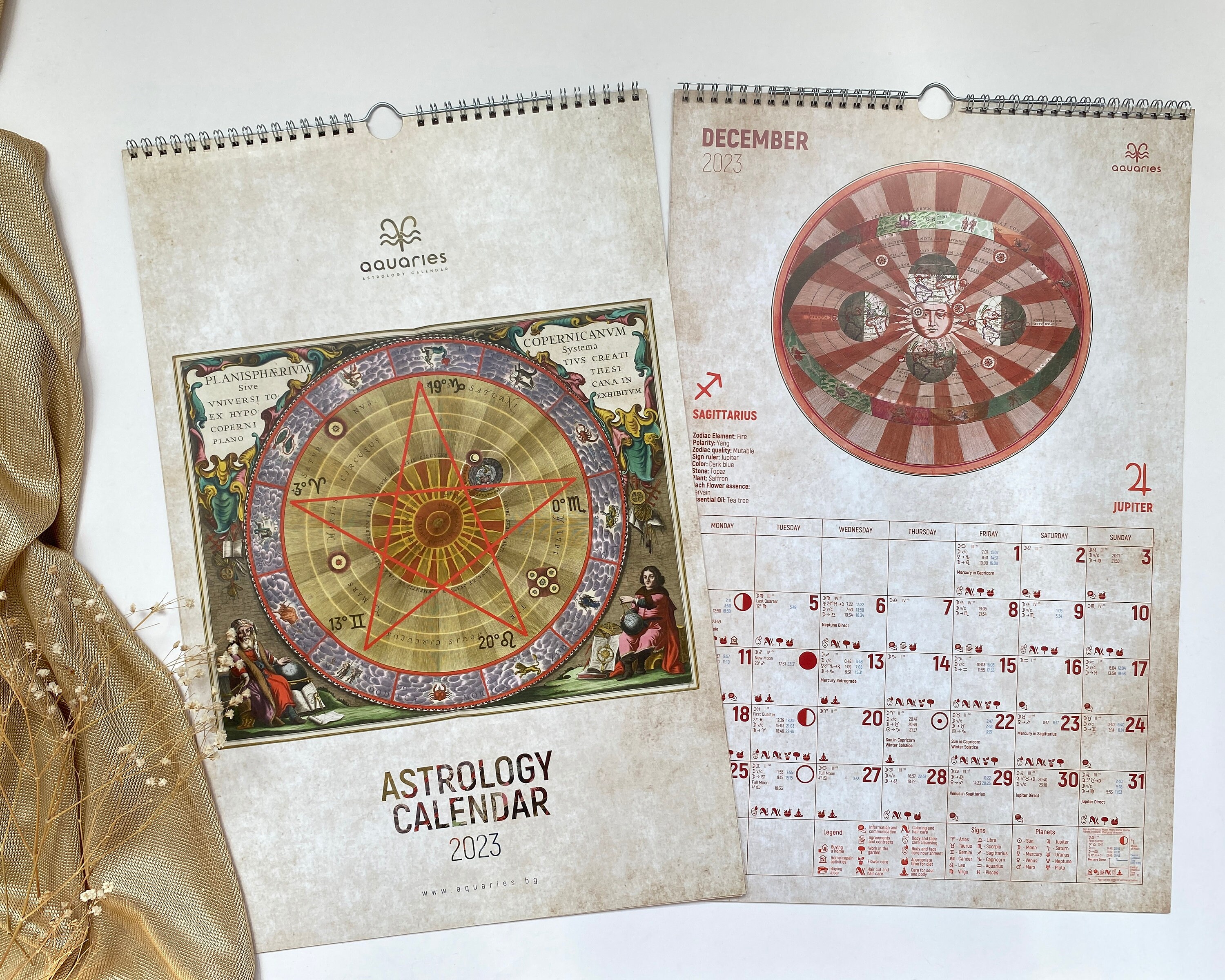 Full Astrology Calendar Cristmas Gift Lunar Calendar 2023 Astrology 