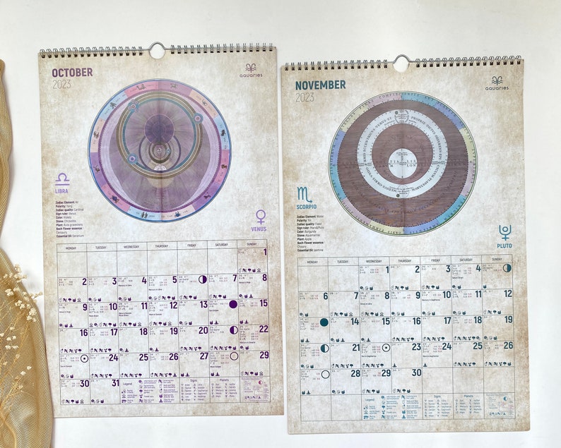 Calendrier mural 2023 Calendrier astrologie complet - Etsy France Calendrier mural 2023 Calendrier astrologie complet - Etsy France