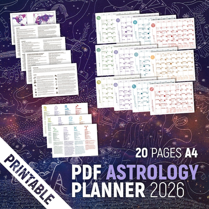 Digital 2026 Moon Calendar - Etsy