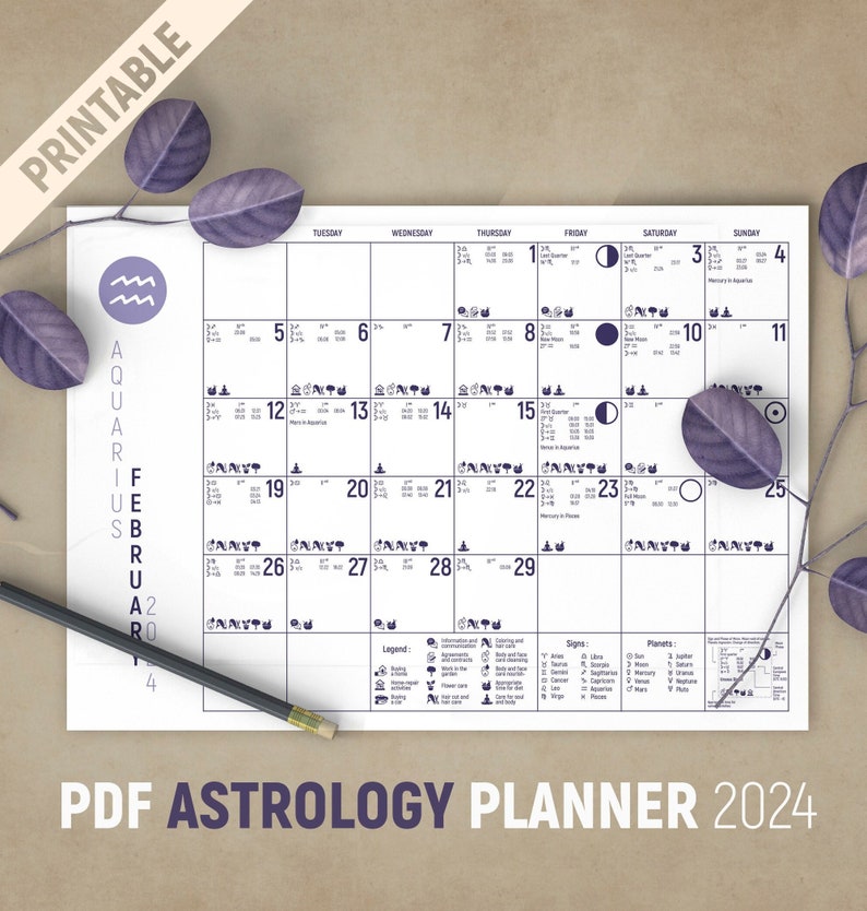 PDF 2024 Astrology Calendar image 3