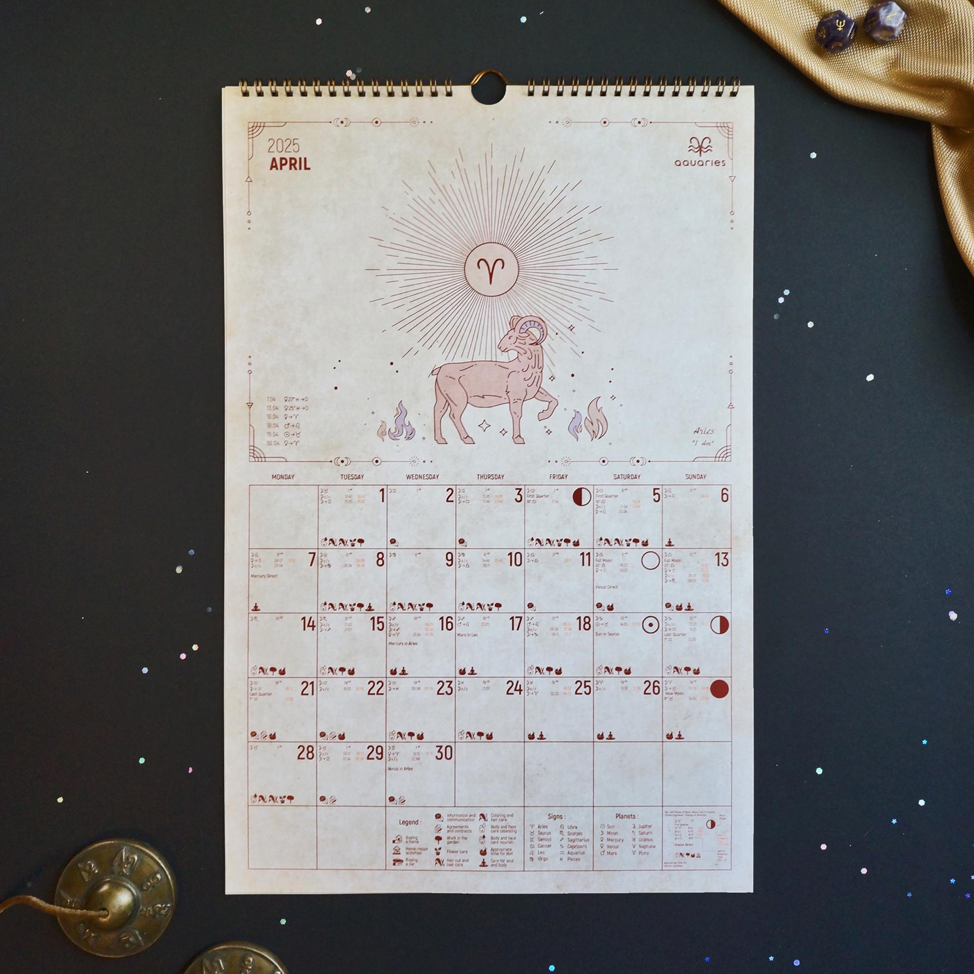 Astrology Digital Life Planner Bundle Sunday Start Custom