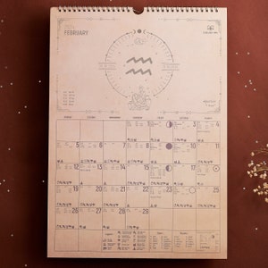 Moon Calendar 2024, Astrology Calendar, Woman Calendar, Moon Phases, Astrological Moon Planner, Daily Planner, Gift For Her, Astro Art image 6