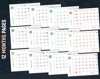 2025 Astrology Planner with Zodiac Signs and Daily Lunar Phases PDF