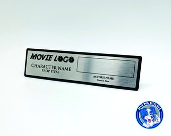 Placa metálica personalizada para autógrafos / Exhibidor de aluminio cepillado de Star Wars Marvel (6,5 x 1,5)