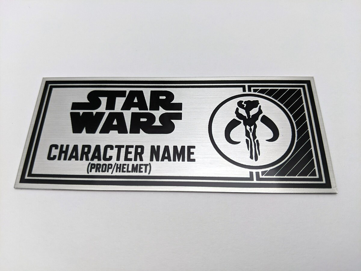 BDD Exclusive Custom Star Wars Plaque for Helmets Lightsabers Etsy