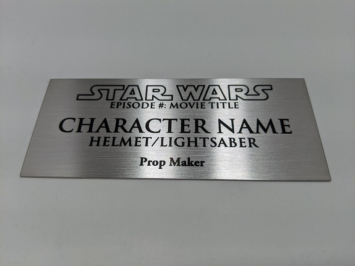 Metal Plaque for Star Wars Black Series Helmets Etsy