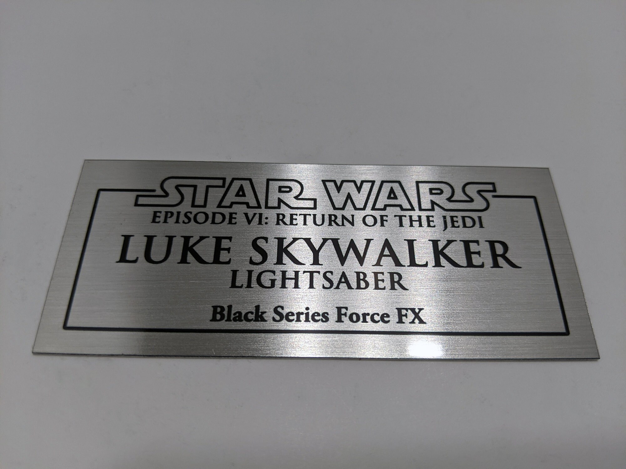 Custom Metal Plaque for Movie Props Helmets and Lightsabers Etsy