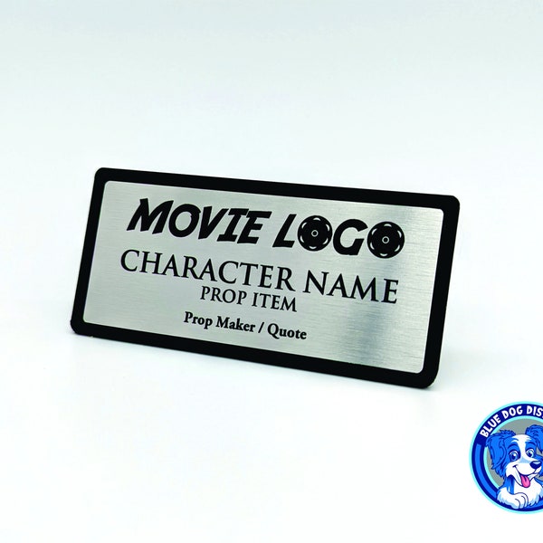 Custom Plaque with Stand  for Helmets, Lightsabers, Props or Displays Star Wars Plaque Movie Plaque Display Plaque