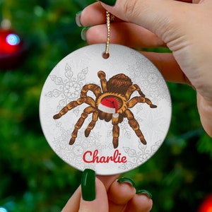 Tarantula Ornament | Tarantula Gifts | Tarantula Mom | Customized Pet Spider Christmas Tree Decoration | Personalized Tarantula Dad Holiday