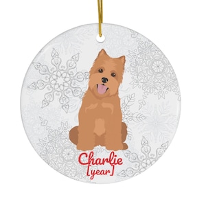Cairn Terrier Ornament | Custom Cairn Terrier Gifts | Fawn Cairn Terrier Christmas Decoration | Personalized Cairn Terrier Mom or Dad Gift