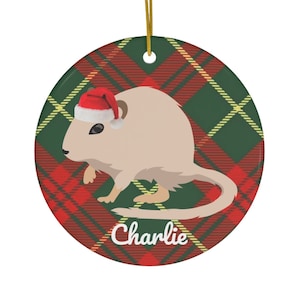 Gerbil Ornament | Gerbil Gifts | Pet Gerbil Mom | Customized Gerbil Christmas Ornament Tree Decoration | Personalized Gerbil Dad Holiday