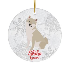 Cream Shiba Inu Ornament | Custom Cream Shiba Inu Gifts | Cream Shiba Inu Christmas Decoration | Cream Shiba Inu Mom | Cream Shiba Inu Dad