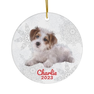 Cavachon Ornament | Cavachon Gifts | Customized Cavachon Christmas Tree Decoration | Cavachon Mom | Personalized Cavalier Bichon Dad Holiday