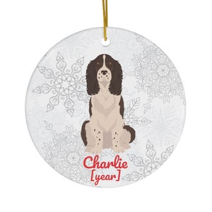 English Springer Spaniel Ornament | Custom Springer Spaniel Gift | Springer Spaniel Christmas Decoration | Personalized English Springer Mom