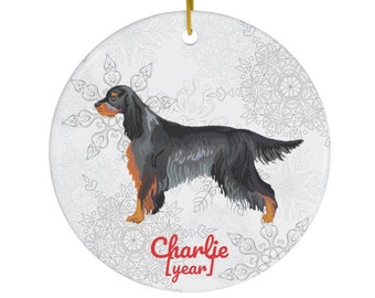 Gordon Setter Ornamento / Gordon Setter Regalos / Personalizado Gordon Setter Árbol de Navidad Decoración / Personalizado Gordon Setter Mamá / Setter Papá