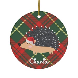 Hedgehog Ornament | Hedgehog Gifts | Pet Hedgehog Mom | Customized Hedgehog Christmas Tree Decoration | Personalized Hedgehog Dad Holiday
