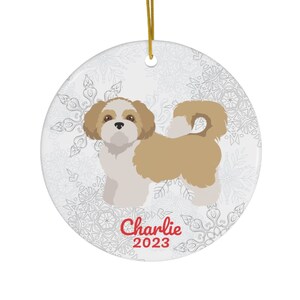 Shih Tzu Ornament | Shih Tzu Gift | Shih Tzu Christmas Decoration | Personalized Shih Tzu Mom Gift | Customized Shih Tzu Dad Holiday Present