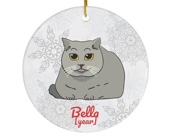 British Shorthair Ornament | British Shorthair Gifts | British Shorthair Christmas Tree Decoration | British Shorthair Cat Mom Dad Holiday