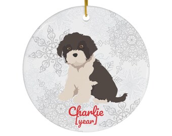 Ornamento Jack-A-Poo / Regali Jack-A-Poo / Decorazione personalizzata dell'albero di Natale Jack-A-Poo / Mamma Jack-A-Poo / Vacanza papà Jack-A-Poo personalizzata