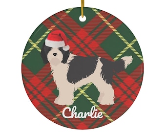 Adorno de Sheepadoodle / Regalos de Sheepadoodle / Mamá de Sheepadoodle / Decoración de árbol de Navidad de Sheepadoodle personalizada / Papá de Sheepadoodle OES personalizado