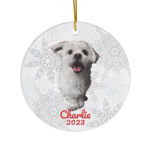 Maltese Ornament | Maltese Gifts | Customized Maltese Christmas Tree Decoration | Maltese Mom Present | Personalized Maltese Dog Dad Holiday
