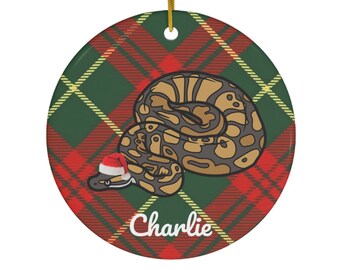 Ball Python Ornament | Ball Python Gift | Ball Snake Dad Present | Customized Ball Python Snake Christmas Tree Decoration | Ball Python Mom