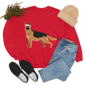 German Shepherd Christmas Sweater | German Shepherd Gift | Santa German Shepherd Sweatshirt | German Shepherd Mom Sweatshirt | Shepherd Dad
