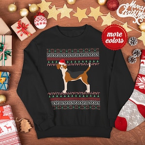 English Foxhound Christmas Sweater | Unisex Foxhound Sweatshirt | English Foxhound Gift | Ugly English Foxhound Sweater | Foxhound Mom Dad