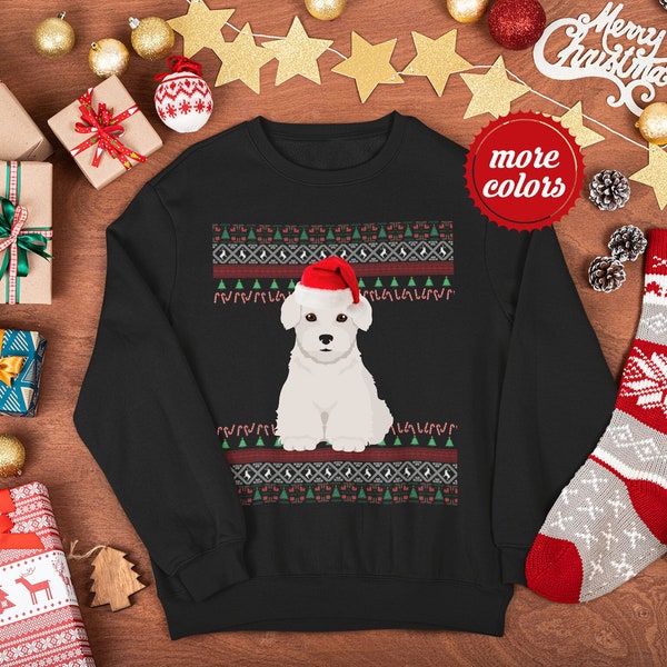 Westiepoo Christmas Sweater | Unisex Westiepoo Sweatshirt | Westiepoo Gift | Westiepoo Mom Sweatshirt | Ugly Westie Poodle Sweater for Dad