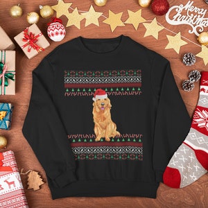 Golden Retriever Weihnachten Pullover | Golden Retriever Geschenk | Golden Retriever Mom Sweatshirt | Hässliches Golden Retriever Sweatshirt | Goldene Mom