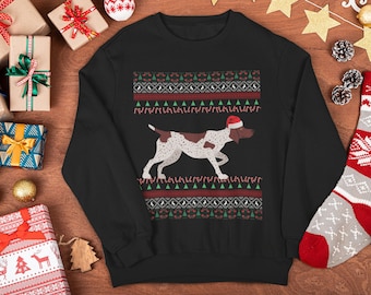 German Shorthaired Pointer Christmas Sweater | GSP Gifts | GSP Mom Sweatshirt | Ugly GSP Christmas Sweater | Gsp Dad Xmas | Gsp Sweatshirt
