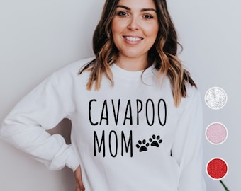 Cavapoo Mama Sweatshirt | Cavapoo Sweatshirt | Cavapoo Geschenke | Cavapoo Mom Pullover | Cavalier Pudel Mama Geschenk | Cavapoo Pullover für Frauen
