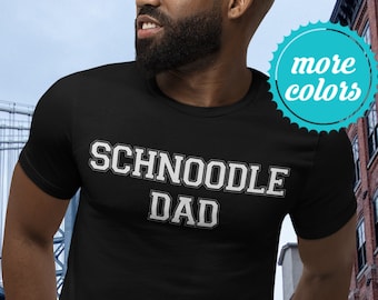 Schnoodle Dad Shirt | Schnoodle Shirt für Männer | Schnoodle Geschenke | Schnoodle Hund TShirt | Schnoodles Vater | Schnauzer Pudel Kreuz T Shirt