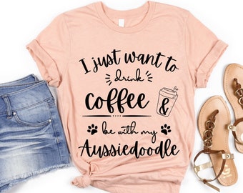 Aussiedoodle Mom Coffee Lover | Aussiedoodle-shirt | Aussiedoodle-cadeaus | Aussiedoodle-moedercadeau | Aussiedoodle Dog Mom | Aussie Doodle