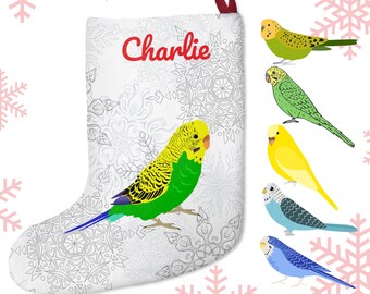 Medias de periquito / Regalos para periquitos / Medias navideñas personalizadas de periquito / Regalo para mamá periquito / Regalo para papá periquito / Regalo navideño para periquitos