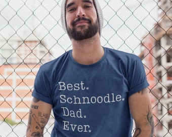 Schnoodle Dad Shirt | Schnoodle Shirt für Männer | Schnoodle Geschenke | Bester Schnoodle Papa aller Zeiten | Schnoodles Vater | Schnauzer Pudel Kreuz