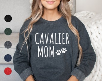 Felpa Cavalier Mom / Felpa Cavalier / Maglione Cavalier King Charles Spaniel / Regali Cavalier / Maglione Cavalier Mom / Cavie Mom