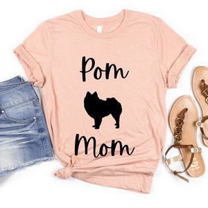 Pom Mom Shirt | Pomeranian Shirt | Pomeranian Mom Shirt | Pomeranian Gift | Pom Dog Mom TShirt | Pomeranian T-Shirt for Women | Pom Mama