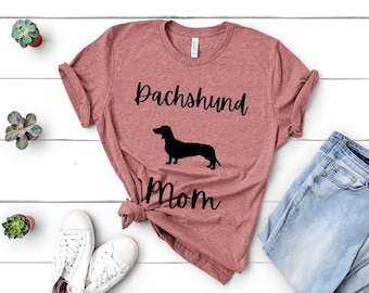 Shirt moeder teckel | Shirt teckel | Teckelcadeaus | T-shirt mama teckel | Teckel-T-shirt voor dames | Moedershirt worsthond