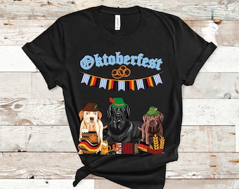 Labrador Oktoberfest | Labradorskjorta | Labradormammaskjorta | Labradorpappa | Labradorpresenter | Svart labradorskjorta | Labrador Oktoberfest-outfit