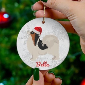 Papillon Ornament Custom Papillon Gifts Papillon Christmas Decoration ...