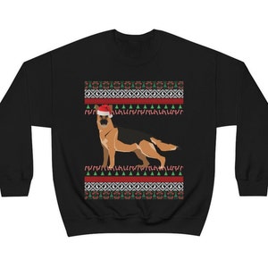 German Shepherd Christmas Sweater | German Shepherd Gifts | Ugly German Shepherd Sweatshirt | German Shepherd Mom Sweatshirt | Shepherd Dad