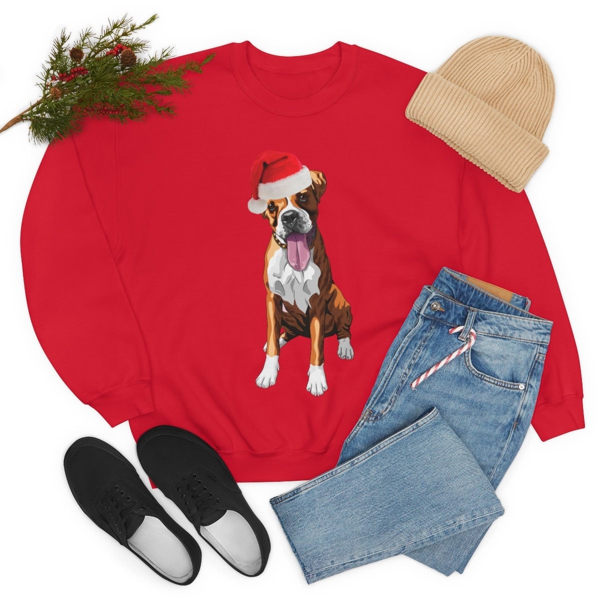 Boxer Christmas Sweater Boxer Dog Gift Boxer Mom - Etsy